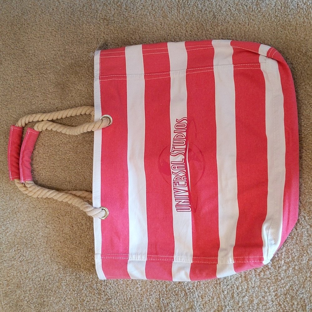 NWT Universal Studios Pink & White Canvas  Tote Bag